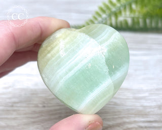 Pistachio Calcite Heart #1