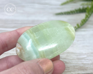 Pistachio Calcite Chunky Palm Stone #2