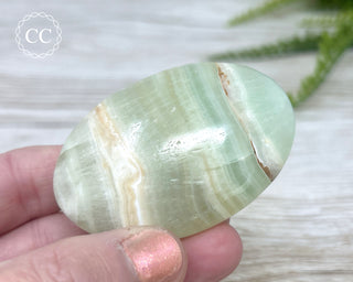 Pistachio Calcite Chunky Palm Stone #3