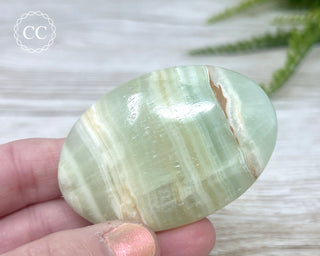 Pistachio Calcite Chunky Palm Stone #3