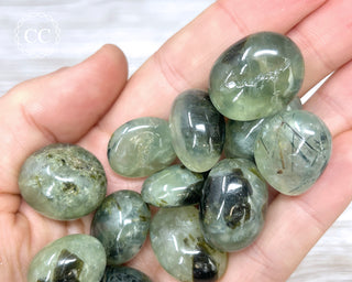 Small Prehnite with Epidote Tumbled Crystal