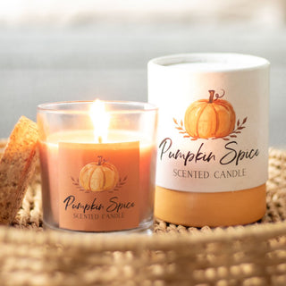 Pumpkin Spice Candle with packaging