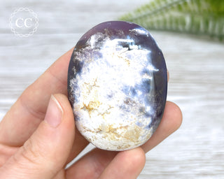 Purple Chalcedony Palm Stone #5