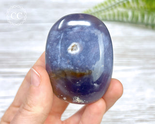 Purple Chalcedony Palm Stone #6