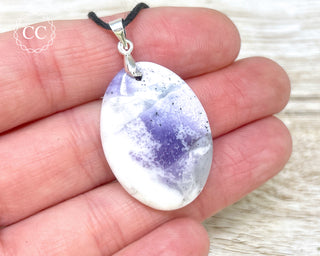 Purple Merlinite | Dendritic Opal Necklace #6