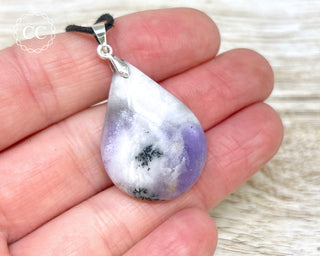 Purple Merlinite | Dendritic Opal Necklace #7