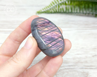 Purple Orange Labradorite Palm Stone