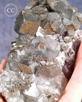 Calcite with Pyrite - Daye Mine, Hubei #3