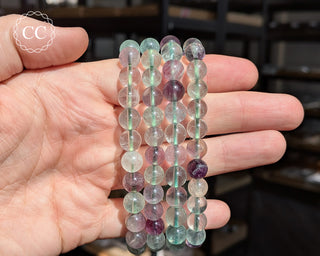 Fluorite 8mm Beaded Bracelet