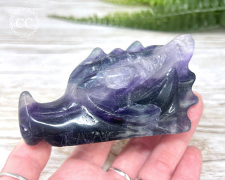 Rainbow Fluorite Dragon Skull #3