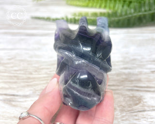 Rainbow Fluorite Dragon Skull #1