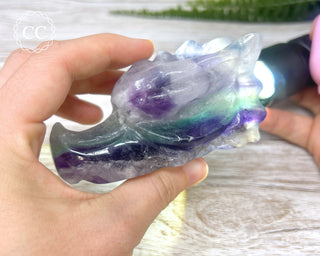 Rainbow Fluorite Dragon Skull #2