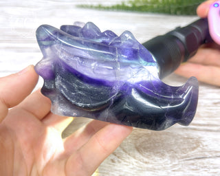 Rainbow Fluorite Dragon Skull #3