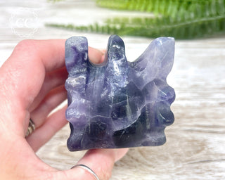 Rainbow Fluorite Dragon Skull #1