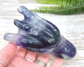 Rainbow Fluorite Dragon Skull #1