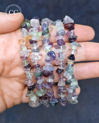 Rainbow Fluorite Gemchip Bracelet