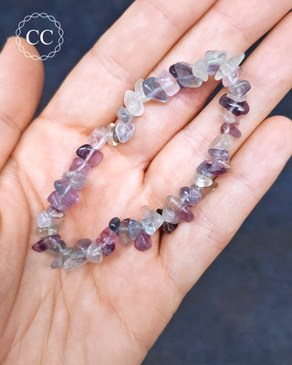 Rainbow Fluorite Gemchip Bracelet