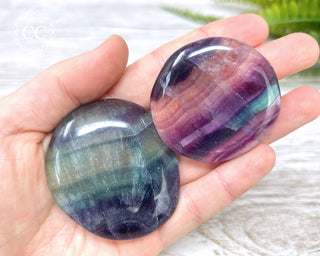 Rainbow Fluorite Palm Stone
