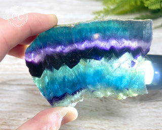 Rainbow Fluorite Slice #5