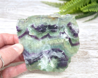 Rainbow Fluorite Slice #4