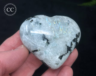 Rainbow Moonstone Heart #1