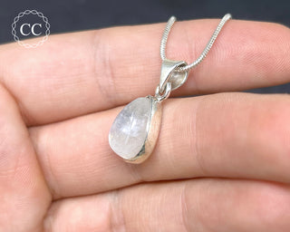 Rainbow Moonstone Silver Necklace #8