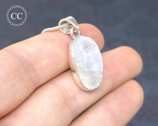 Rainbow Moonstone Silver Necklace #8