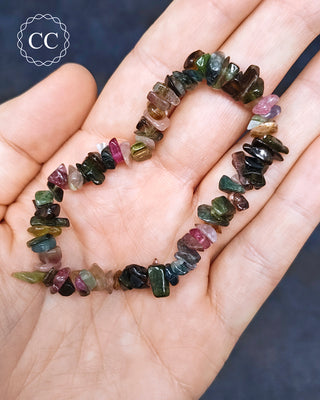 Rainbow Tourmaline Gemchip Bracelet