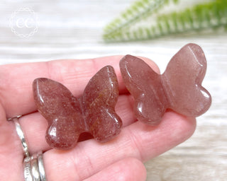 Raspberry Aventurine Butterfly