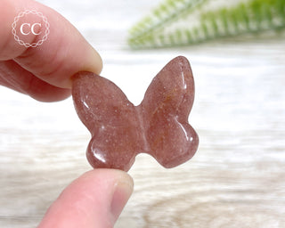 Raspberry Aventurine Butterfly