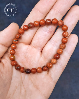 Red Jasper 6mm Beaded Bracelet