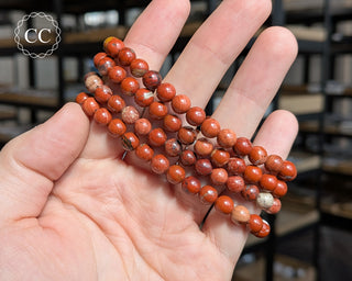 Red Jasper 6mm Beaded Bracelets on hand