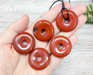 Red Jasper Donut Necklace
