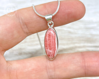 Rhodochrosite Silver Necklace #4