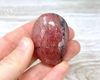 Rhodonite Chunky Palm Stone #5