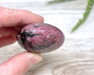Rhodonite Chunky Palm Stone #5