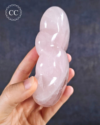 Rose Quartz Double Heart #2