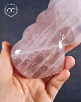 Rose Quartz Double Heart #2