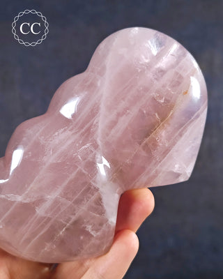 Rose Quartz Double Heart #2