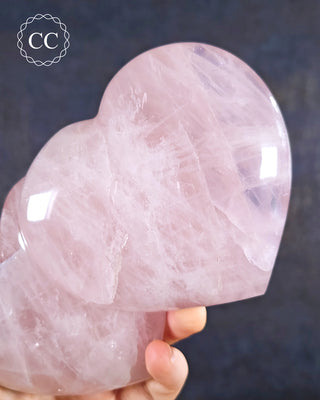 Rose Quartz Double Heart #1