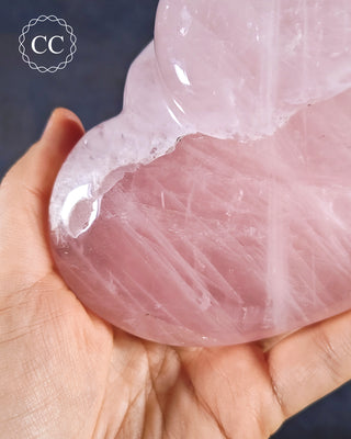 Rose Quartz Double Heart #1