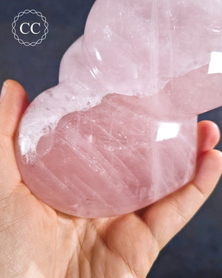 Rose Quartz Double Heart #1