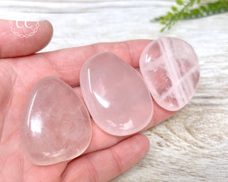Rose Quartz Flat Palm Stone