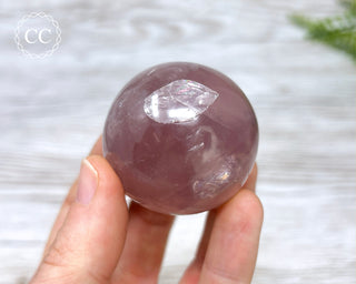Star Rose Quartz Sphere #12