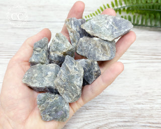 Labradorite Raw Crystals in hand