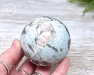 Rubellite, Cleavelandite & Smoky Quartz Sphere #2