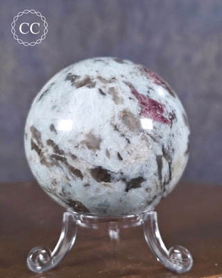 Rubellite, Cleavelandite & Smoky Quartz Sphere #4