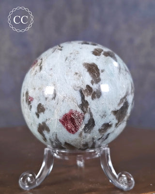Rubellite, Cleavelandite & Smoky Quartz Sphere #4