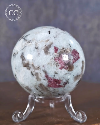 Rubellite, Cleavelandite & Smoky Quartz Sphere #4