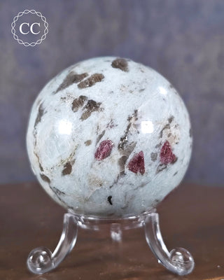 Rubellite, Cleavelandite & Smoky Quartz Sphere #4
